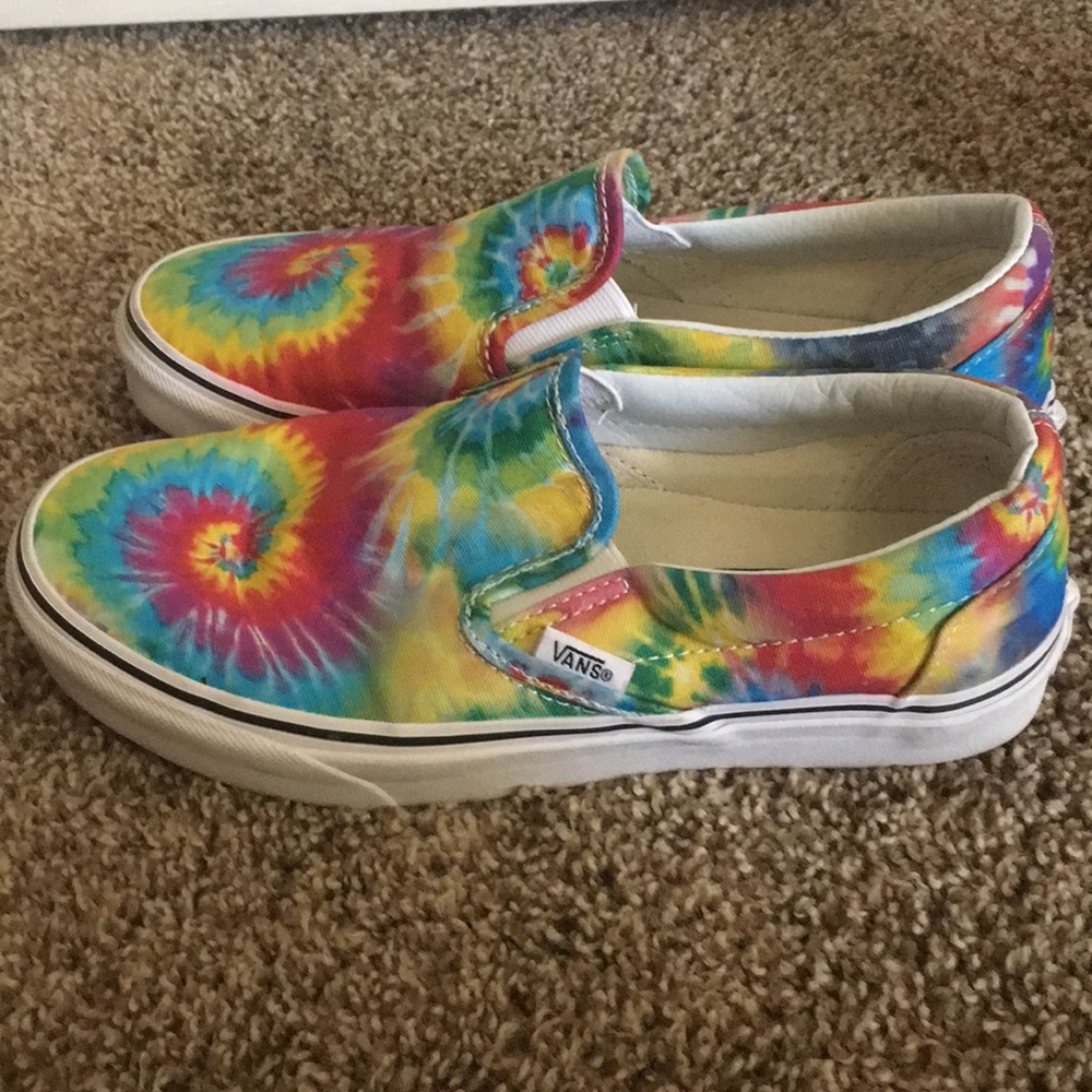Tie dyed Vans.